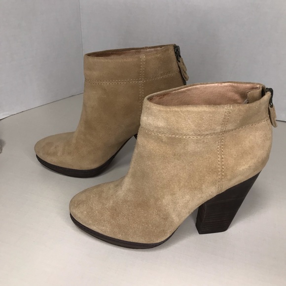 Tan Suede Heeled Ankle Boot - Adrian Antelope - Modern Vintage Size 39 (… - Picture 14 of 15